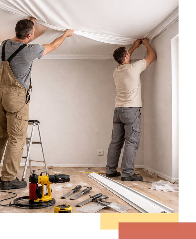 Монтаж ПВХ натяжного потолка в Малгобеке качественно и быстро