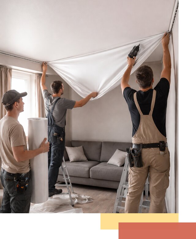 Монтаж сатинового натяжного потолка в Малгобеке качественно и быстро