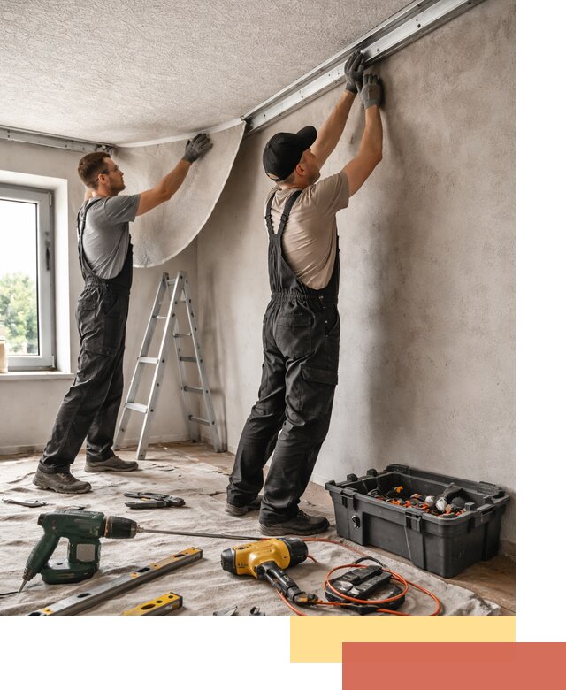 Монтаж фактурного натяжного потолка в Малгобеке качественно и быстро