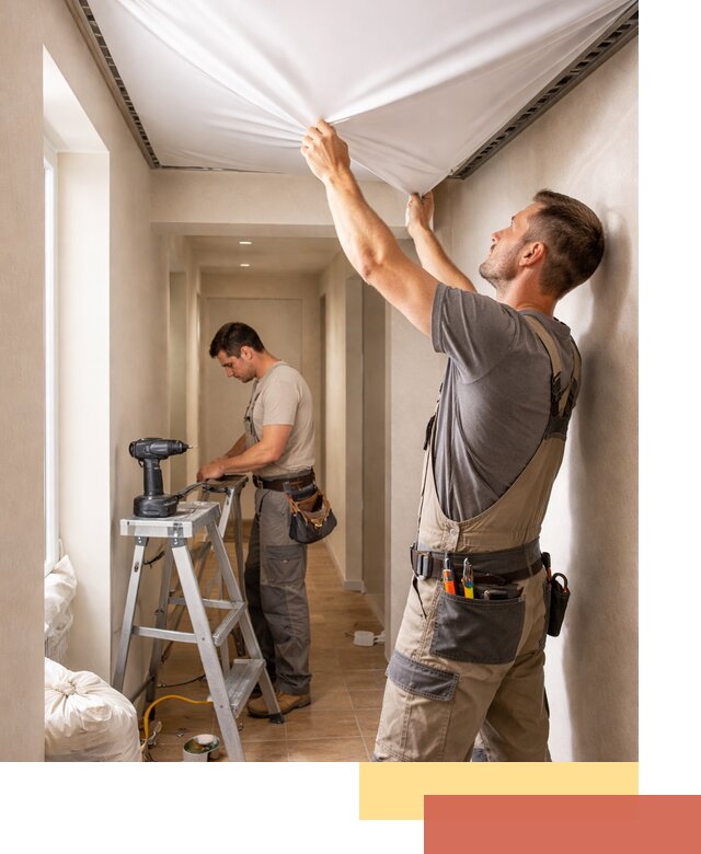 Монтаж натяжного потолка в прихожей в Малгобеке