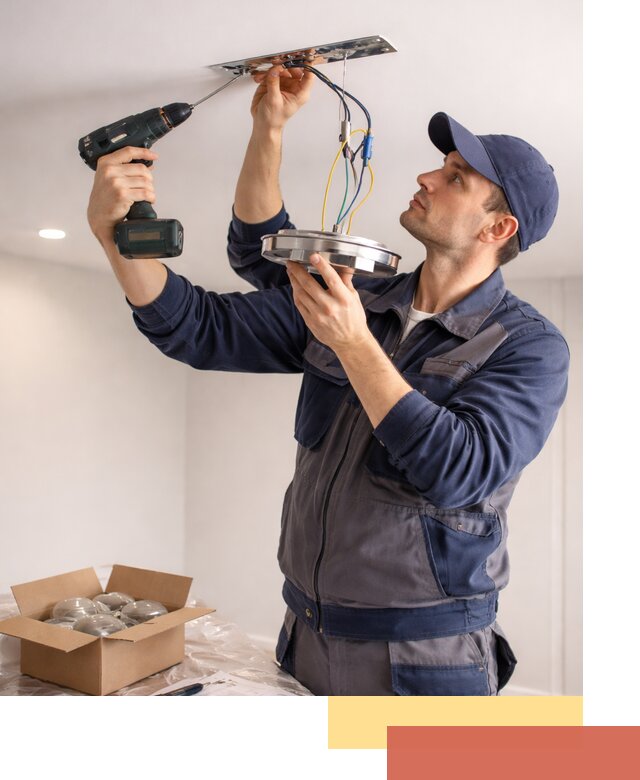 Установка люстры в натяжной потолок в Малгобеке