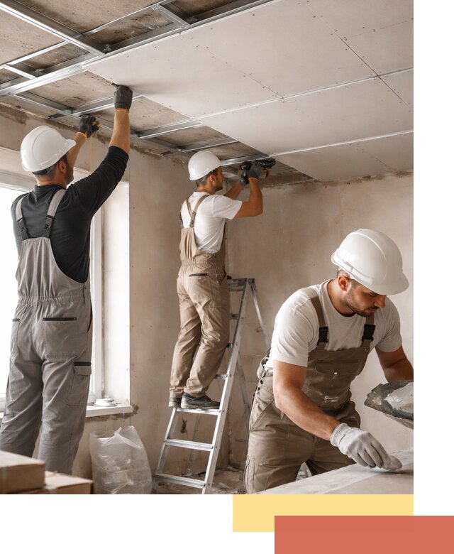 Одноуровневый потолок из гипсокартона в Малгобеке — монтаж и отделка