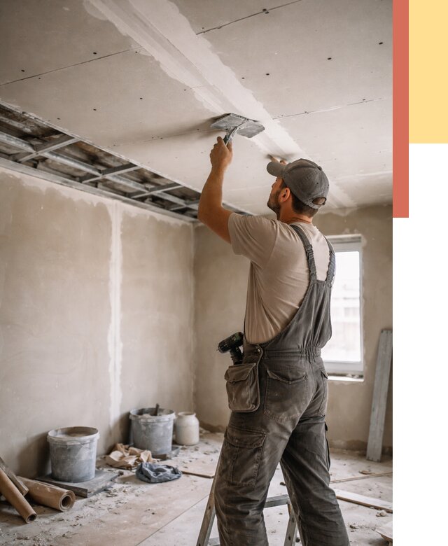 Ремонт потолка из гипсокартона в Малгобеке от 671 руб./м² — быстро и недорого | ОТДЕЛОЧНИК-Млг
