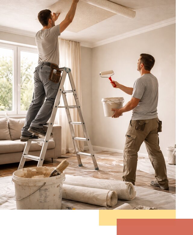 Поклейка обоев на потолок в Малгобеке — качественно и быстро