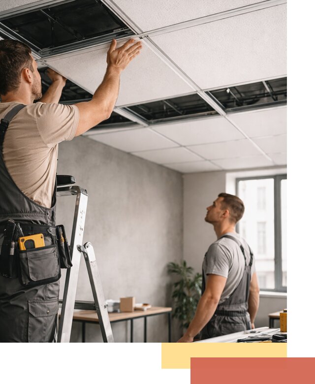 Монтаж потолочной плитки в Малгобеке качественно и в срок