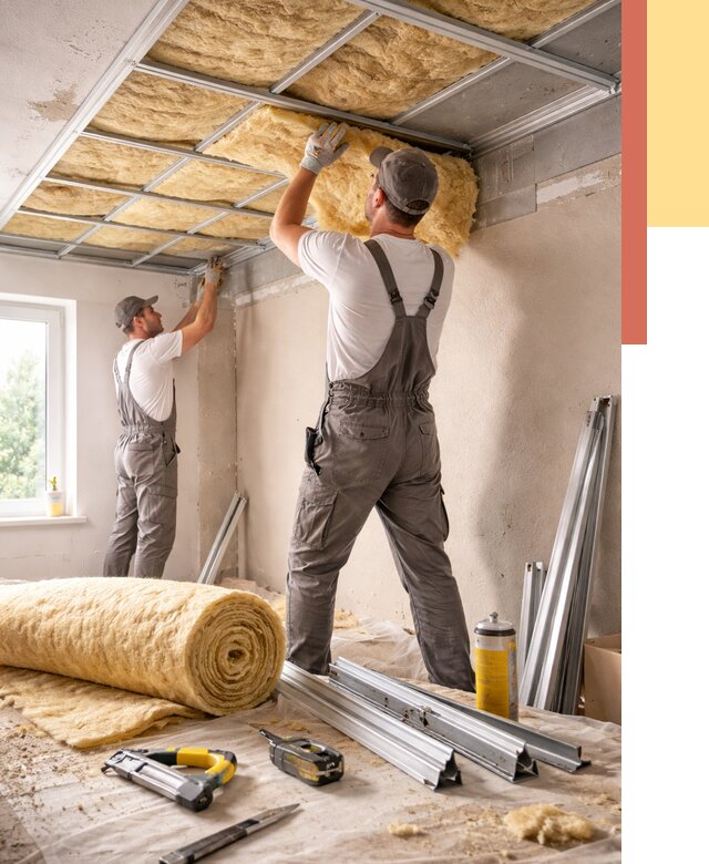 Утепление потолка в Малгобеке от 7429 руб/м2 — недорого, быстро, под ключ | ОТДЕЛОЧНИК-Млг