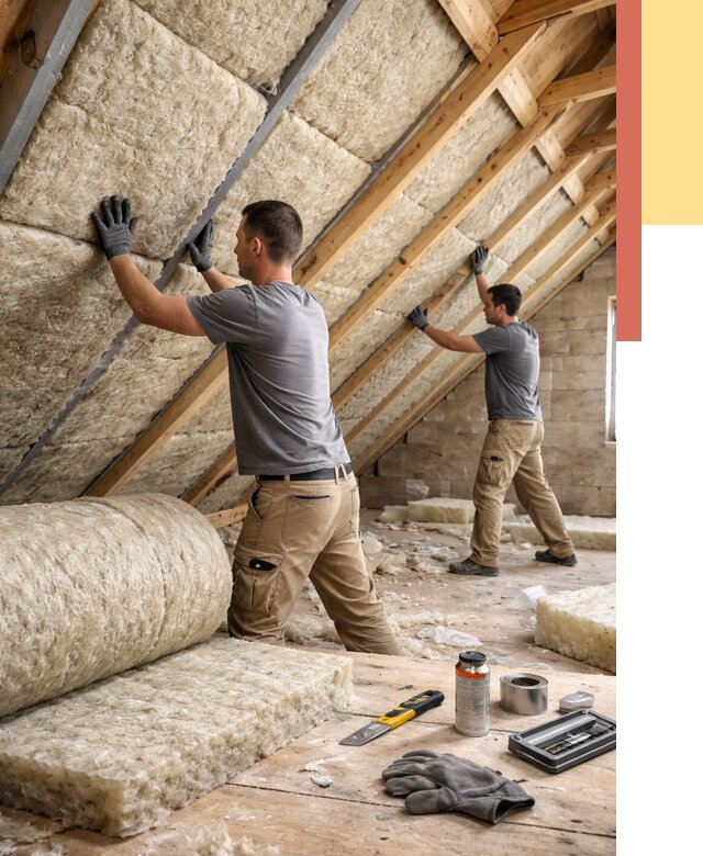 Утепление потолка минватой в Малгобеке от 1496 руб. — быстро и недорого | ОТДЕЛОЧНИК-Млг